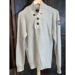 No Excess Dutch Clothing Company Khaki Knit‎ Pull Over Sweater Men's Size L